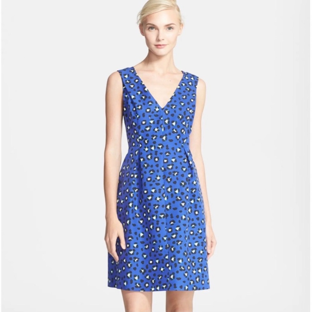 Kate Spade Cyber Blue Cheetah Print Mini Dress